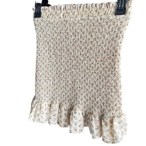 MORA Elastic Floral Bohemian Mini Skirt Size Small - Picture 2 of 10